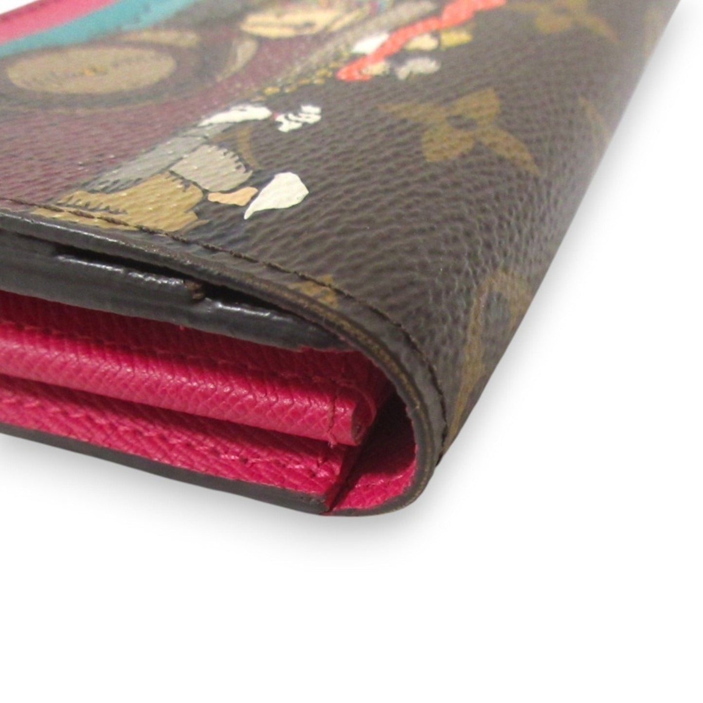 Canvas Wallet with Slight Scratches and Stains