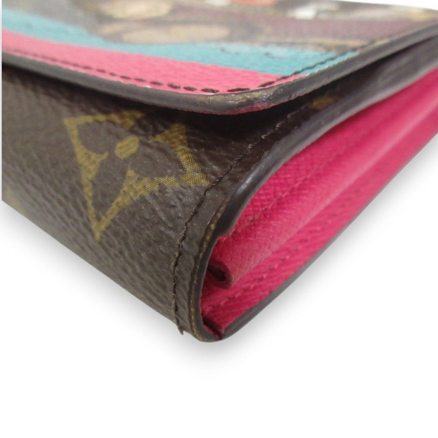 Canvas Wallet with Slight Scratches and Stains