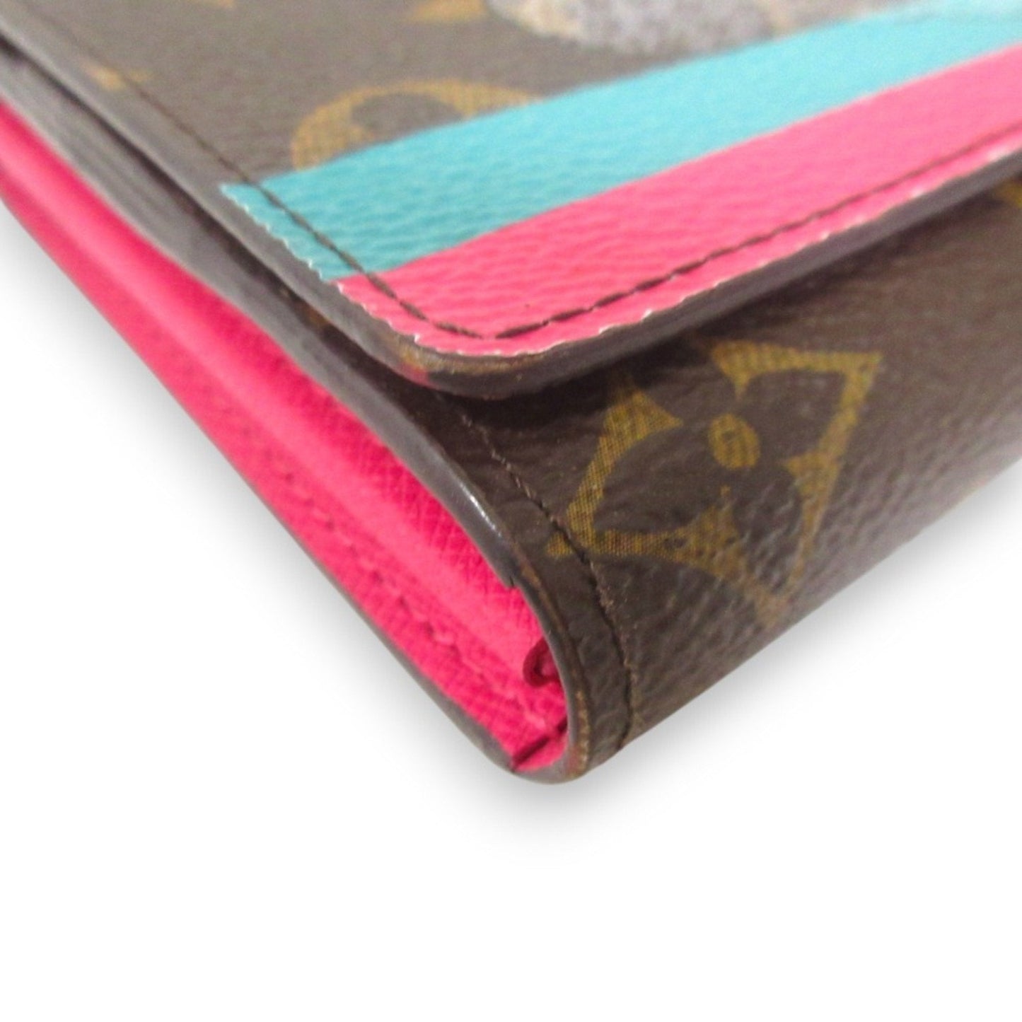 Canvas Wallet with Slight Scratches and Stains