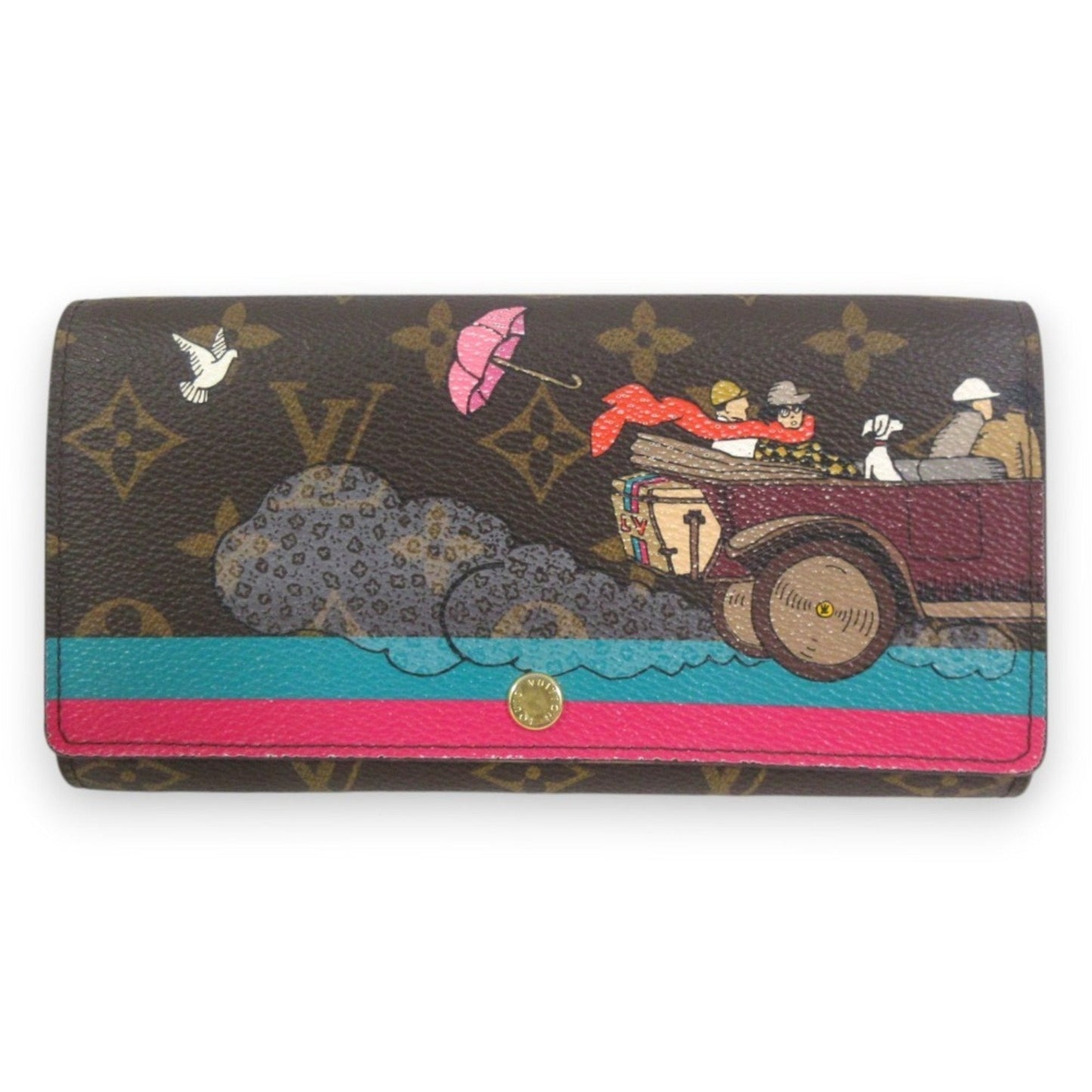 Canvas Wallet with Slight Scratches and Stains