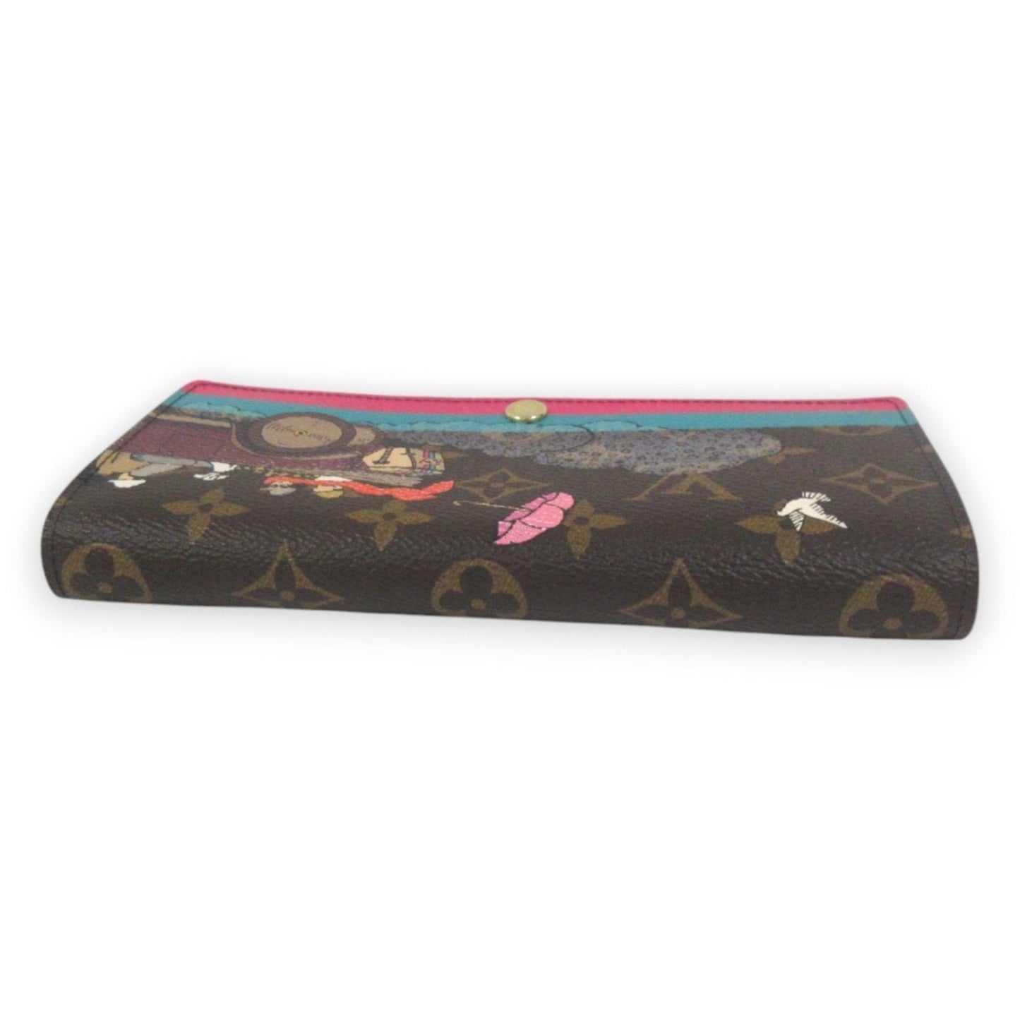 Canvas Wallet with Slight Scratches and Stains