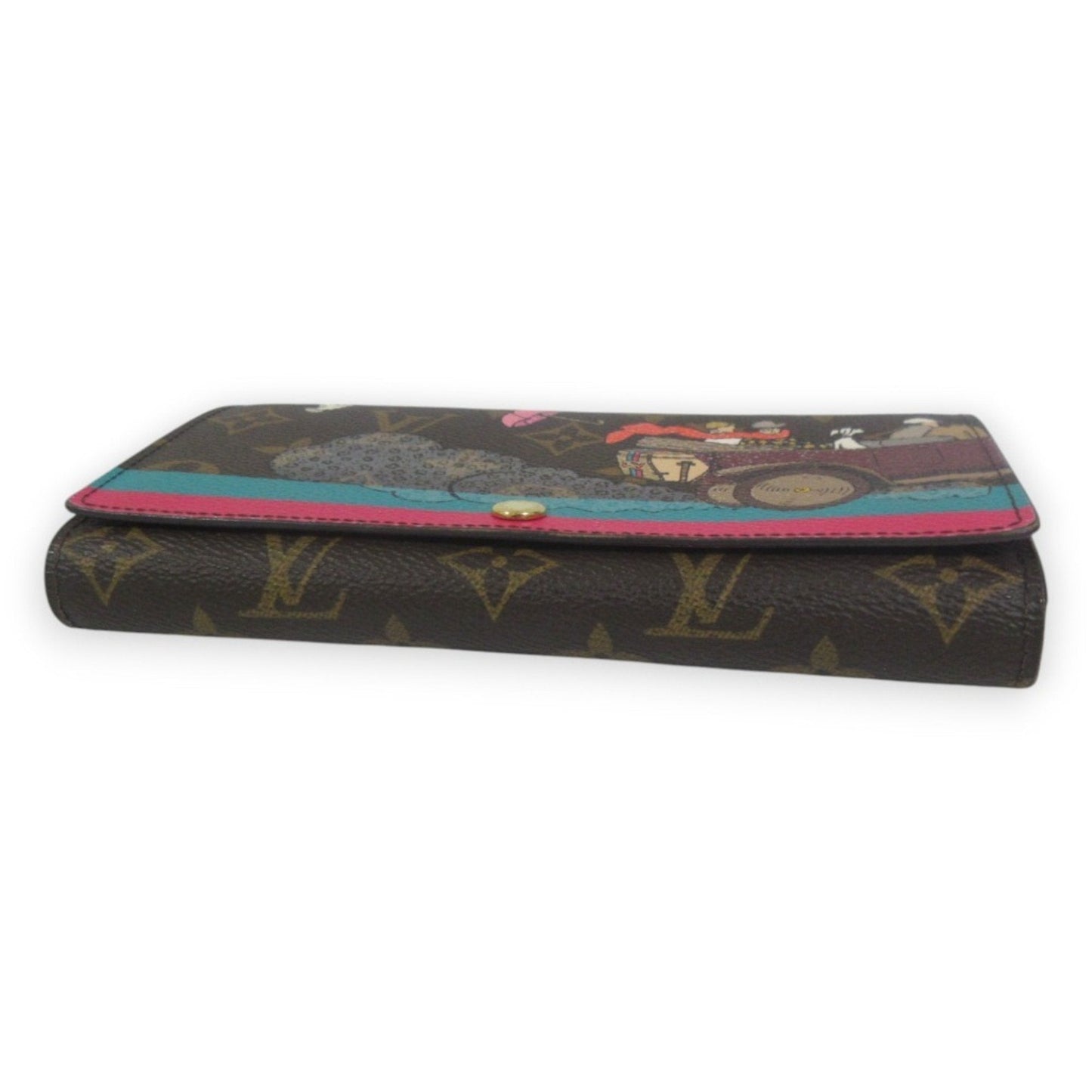 Canvas Wallet with Slight Scratches and Stains