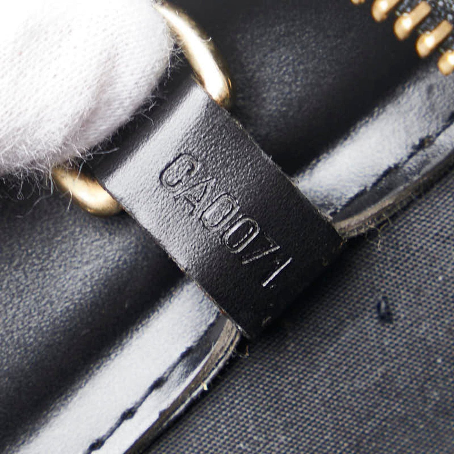 Leather Croisette Handbag with Metal Fittings