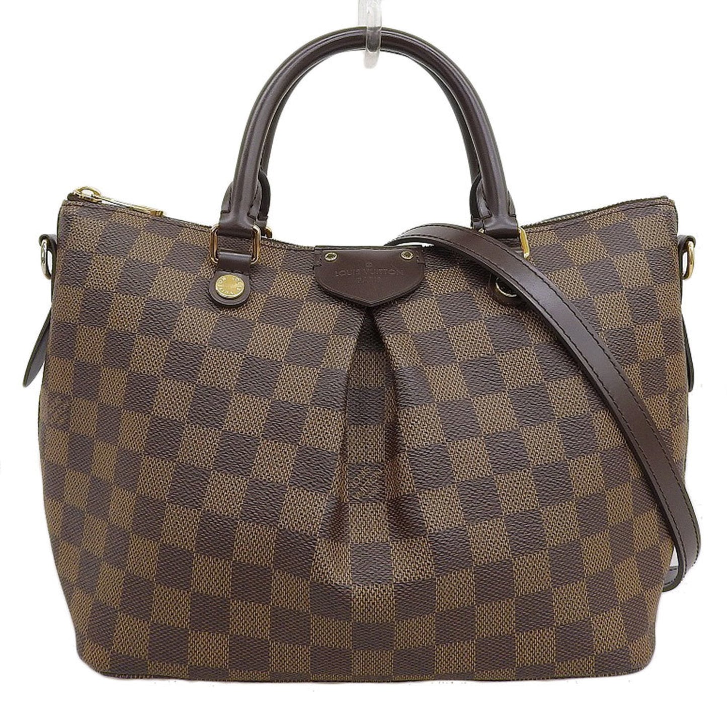 Elegant Canvas Shoulder Bag with Strap and Metal Accents