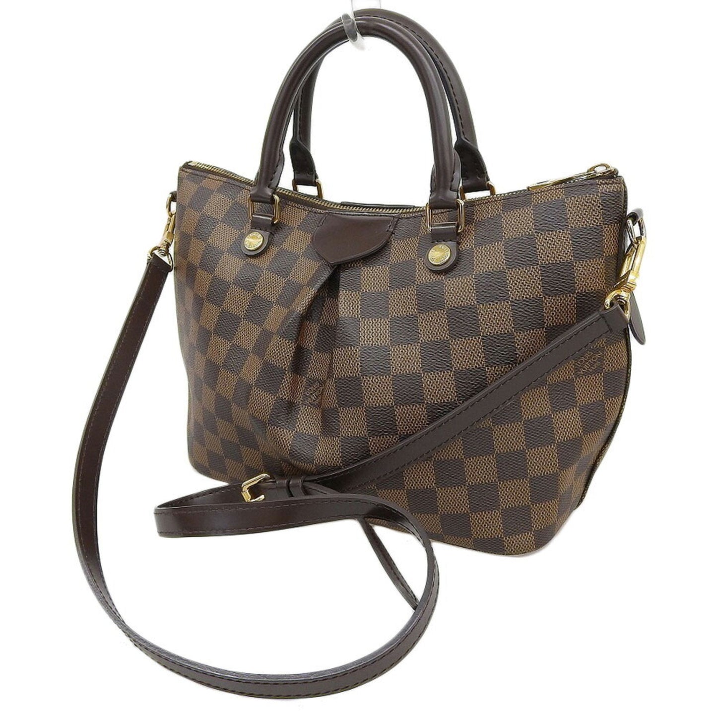 Elegant Canvas Shoulder Bag with Strap and Metal Accents