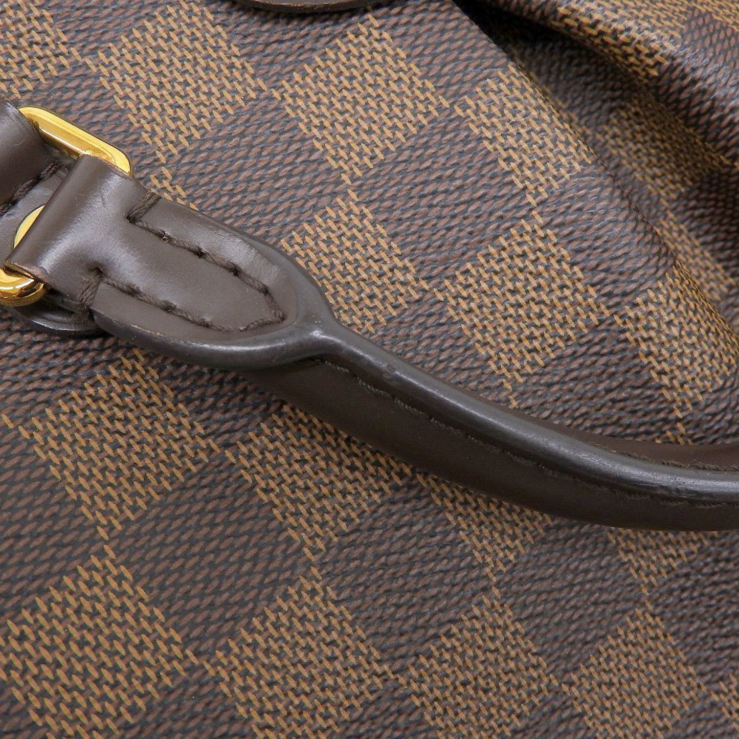 Elegant Canvas Shoulder Bag with Strap and Metal Accents
