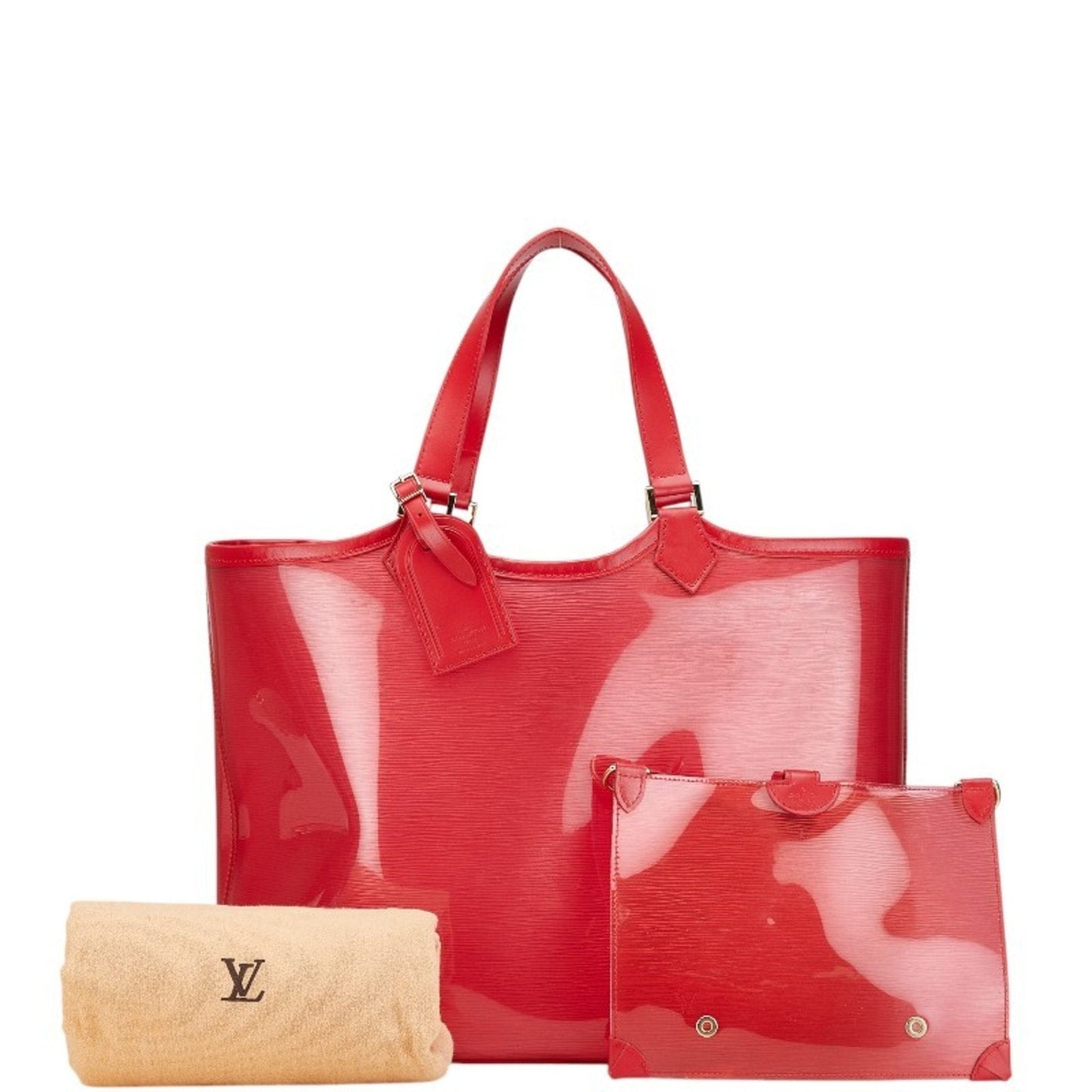 Luxury Leather Tote Bag with Dust Bag and Pouch