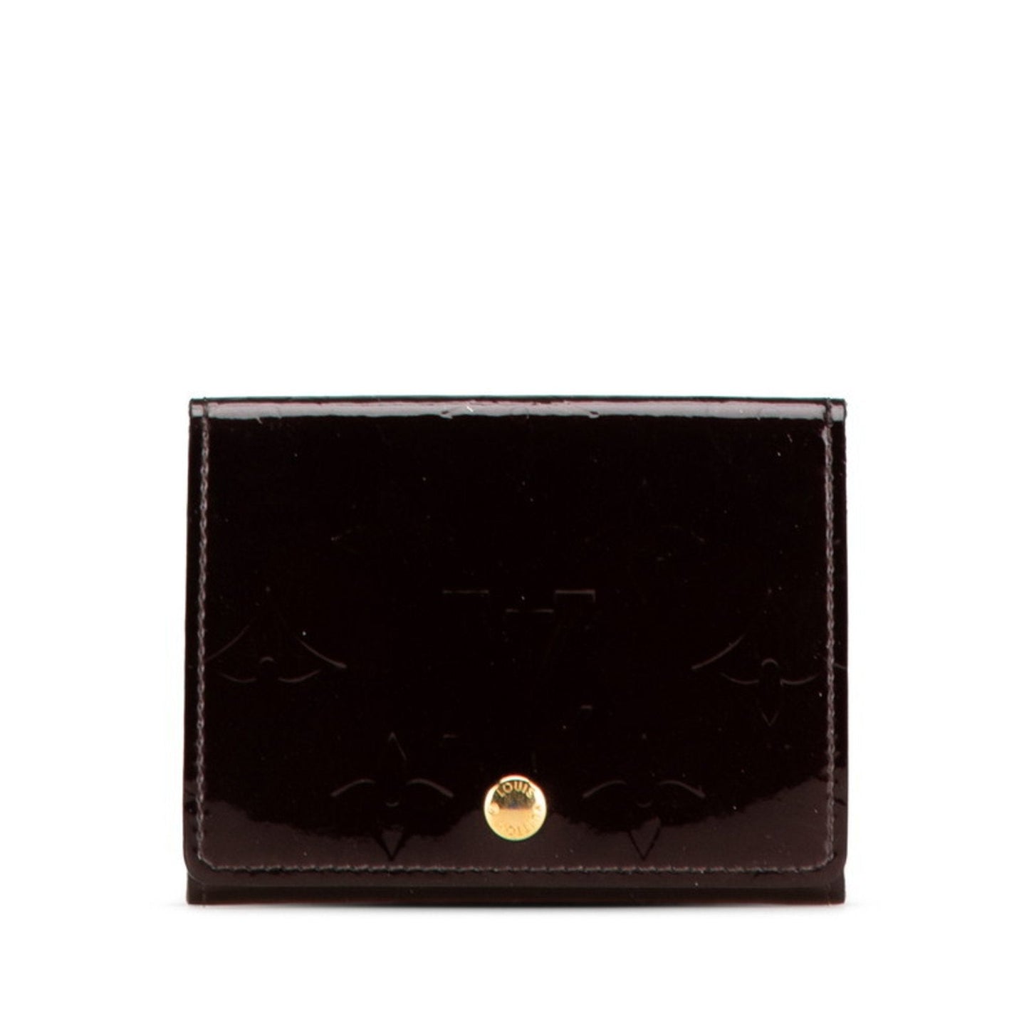 Patent Leather Card Holder with Envelope Design