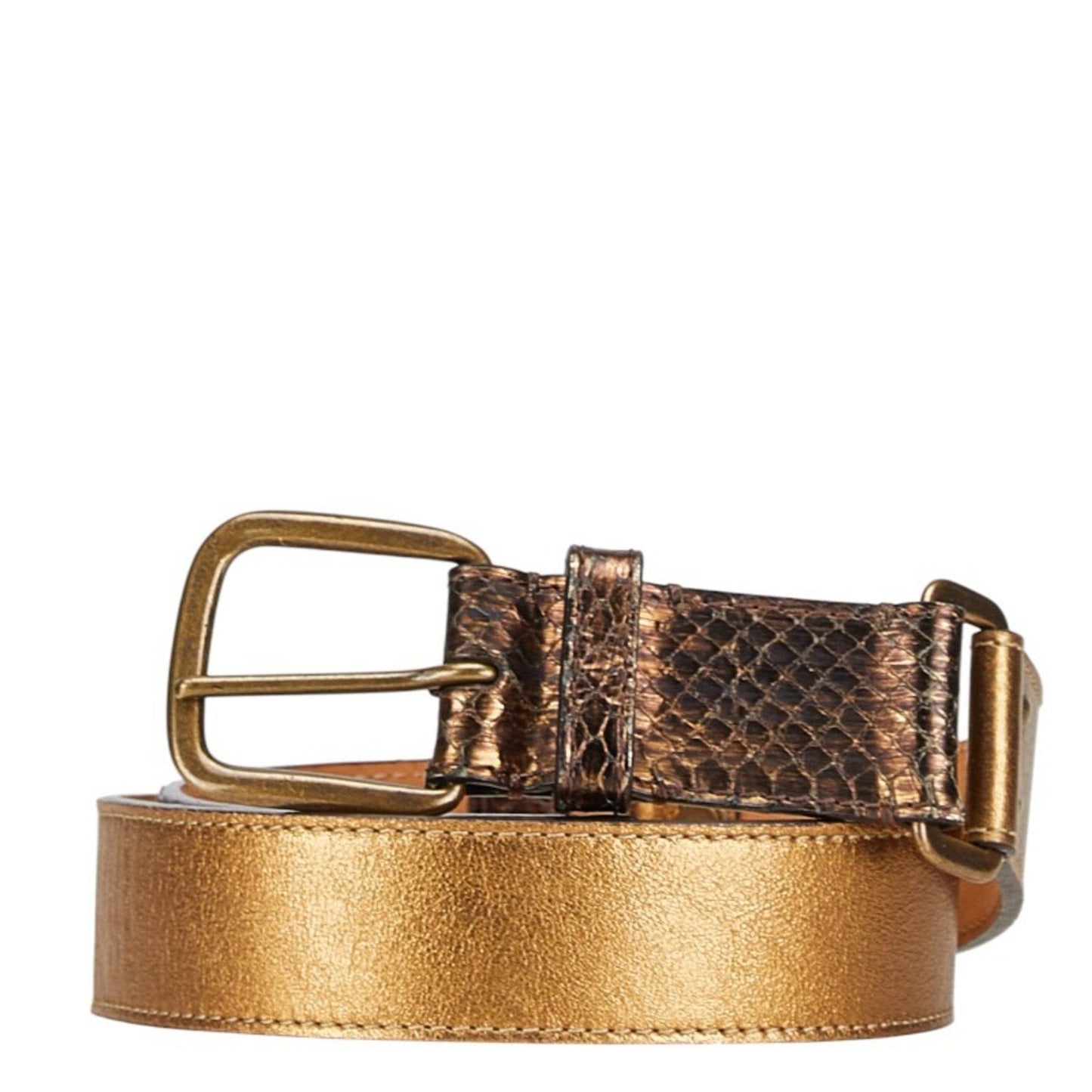 Luxury Leather Belt with Buckle Detailing