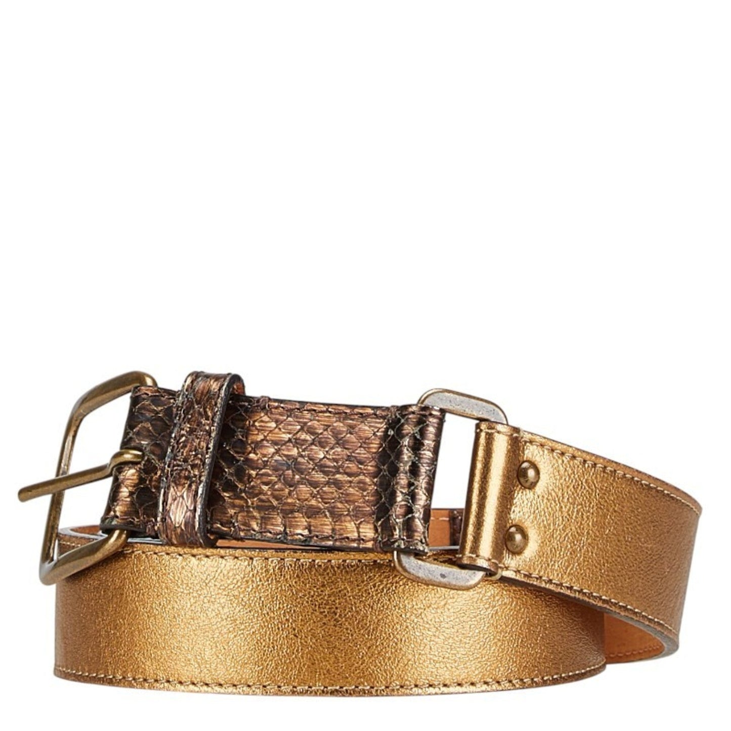 Luxury Leather Belt with Buckle Detailing