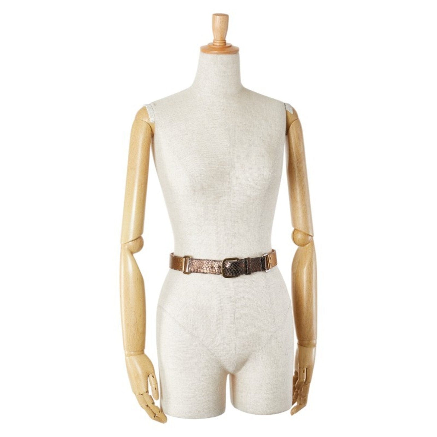 Luxury Leather Belt with Buckle Detailing