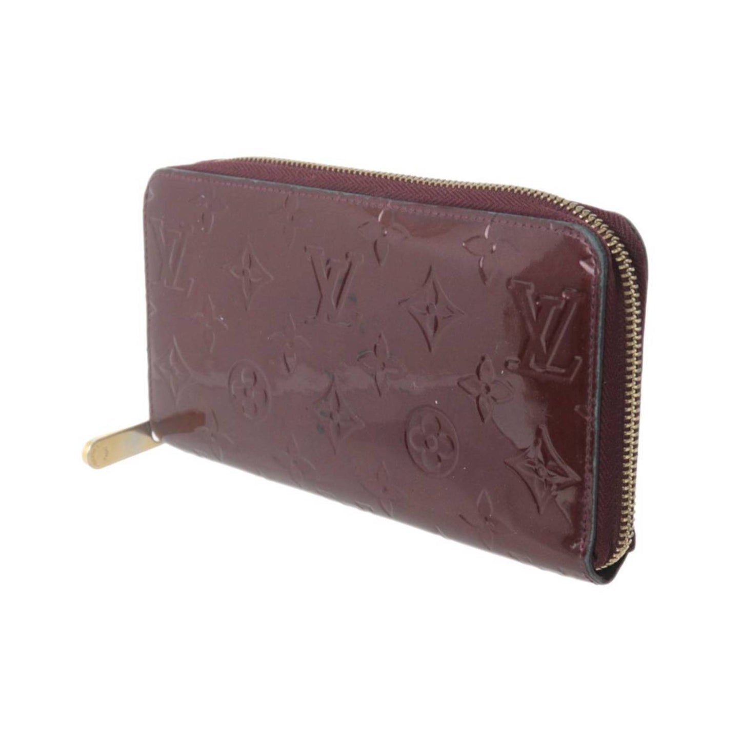Patent Leather Zippy Wallet with Multiple Compartments