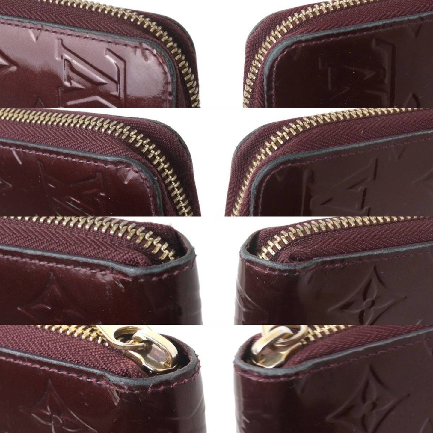 Patent Leather Zippy Wallet with Multiple Compartments