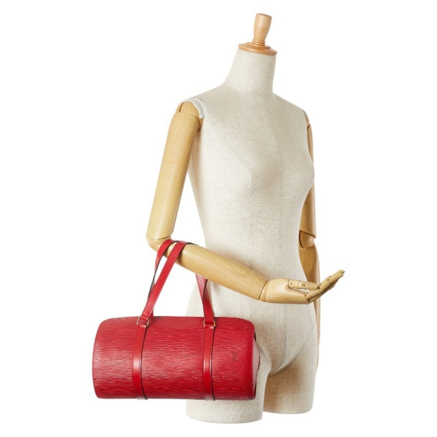 Leather Soufflot Handbag with Slight Wear