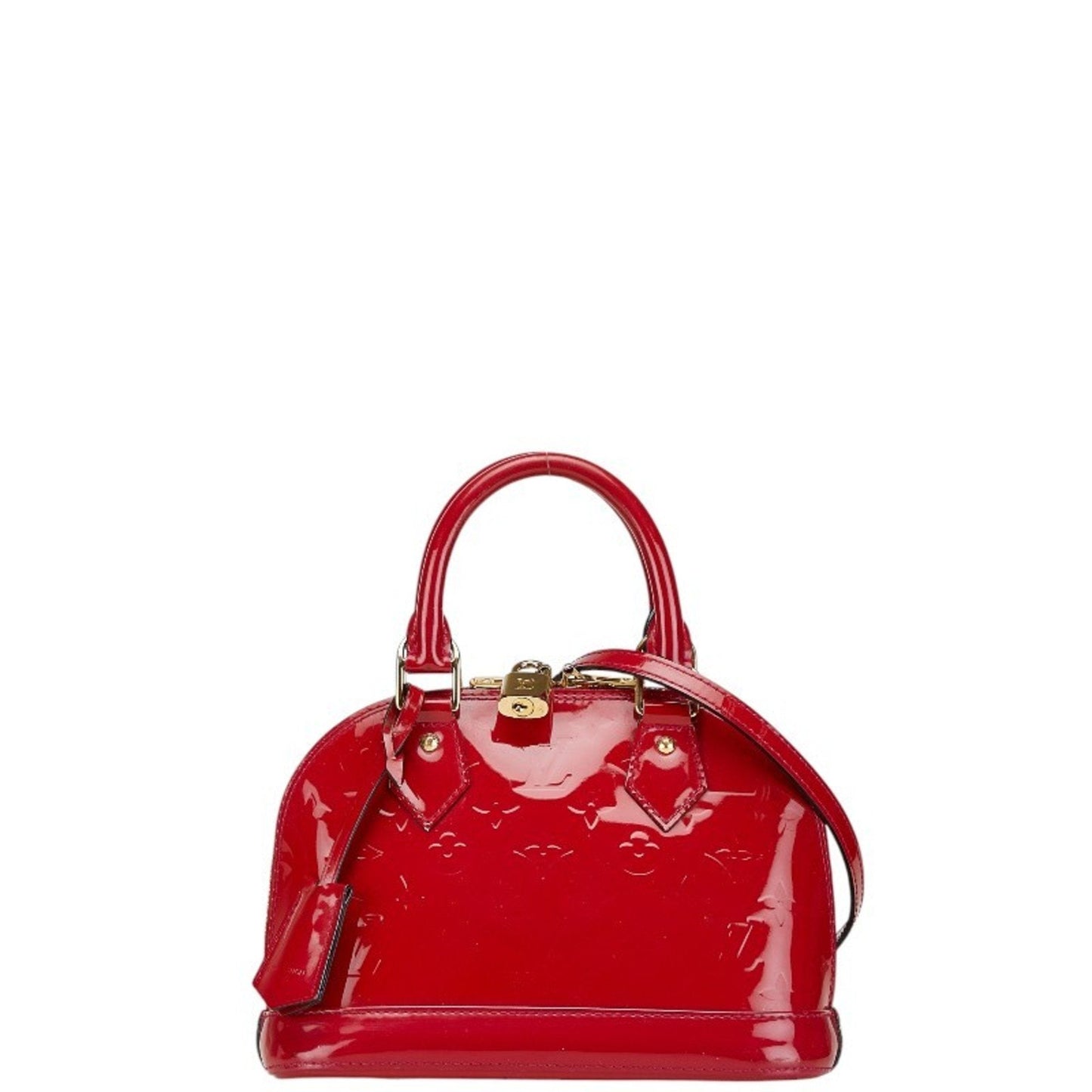 Patent Leather Handbag with Clochette and Padlock