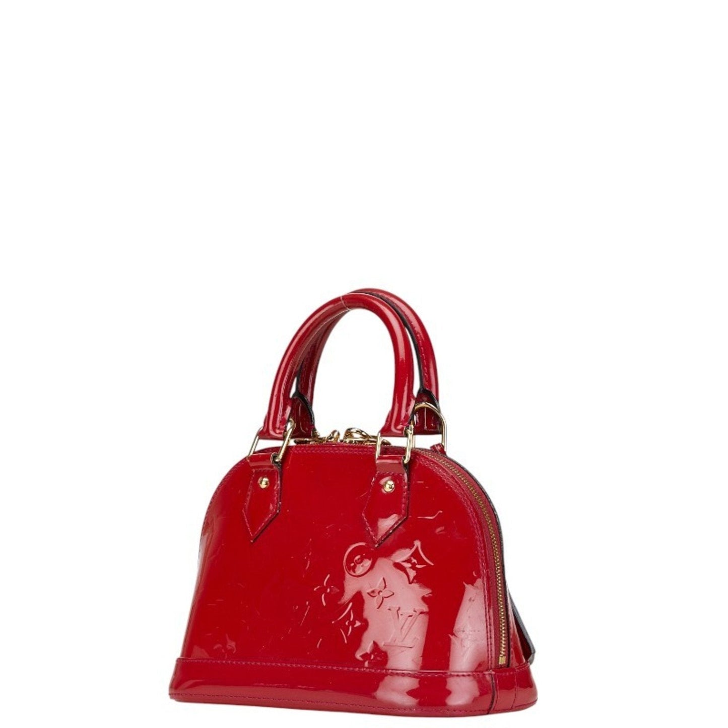 Patent Leather Handbag with Clochette and Padlock
