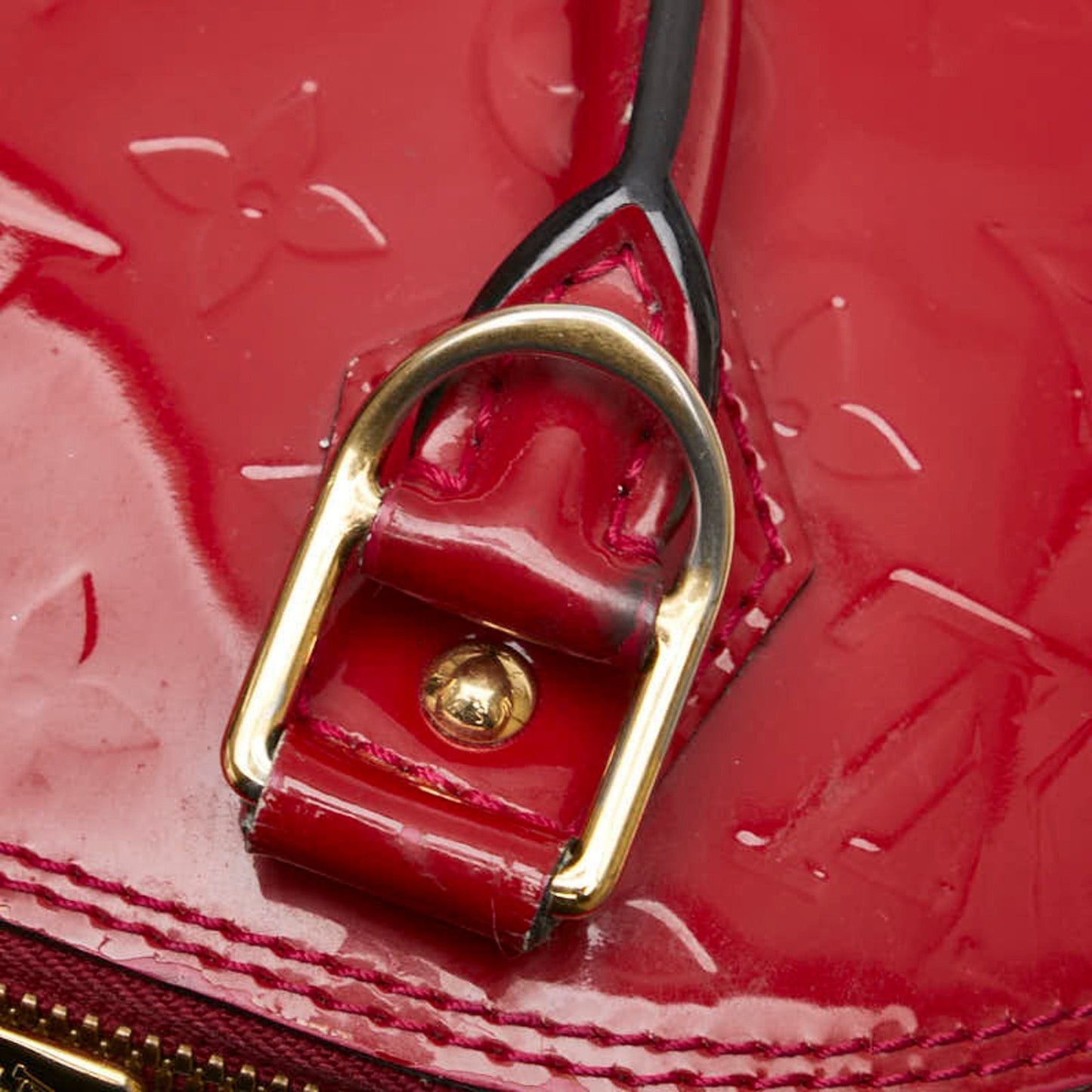 Patent Leather Handbag with Clochette and Padlock