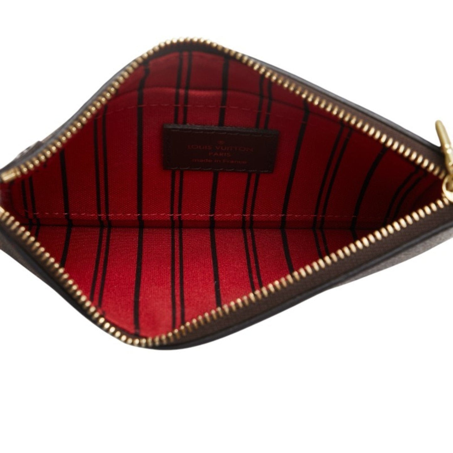 Leather Neverfull Pouch with Slight Wear and Scratches