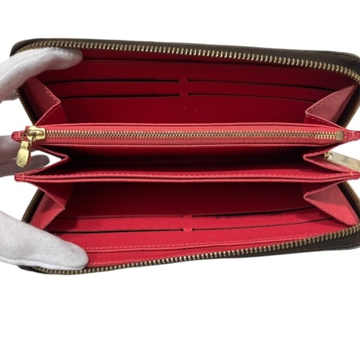 Luxurious Canvas Zippy Wallet with Box and Dust Bag