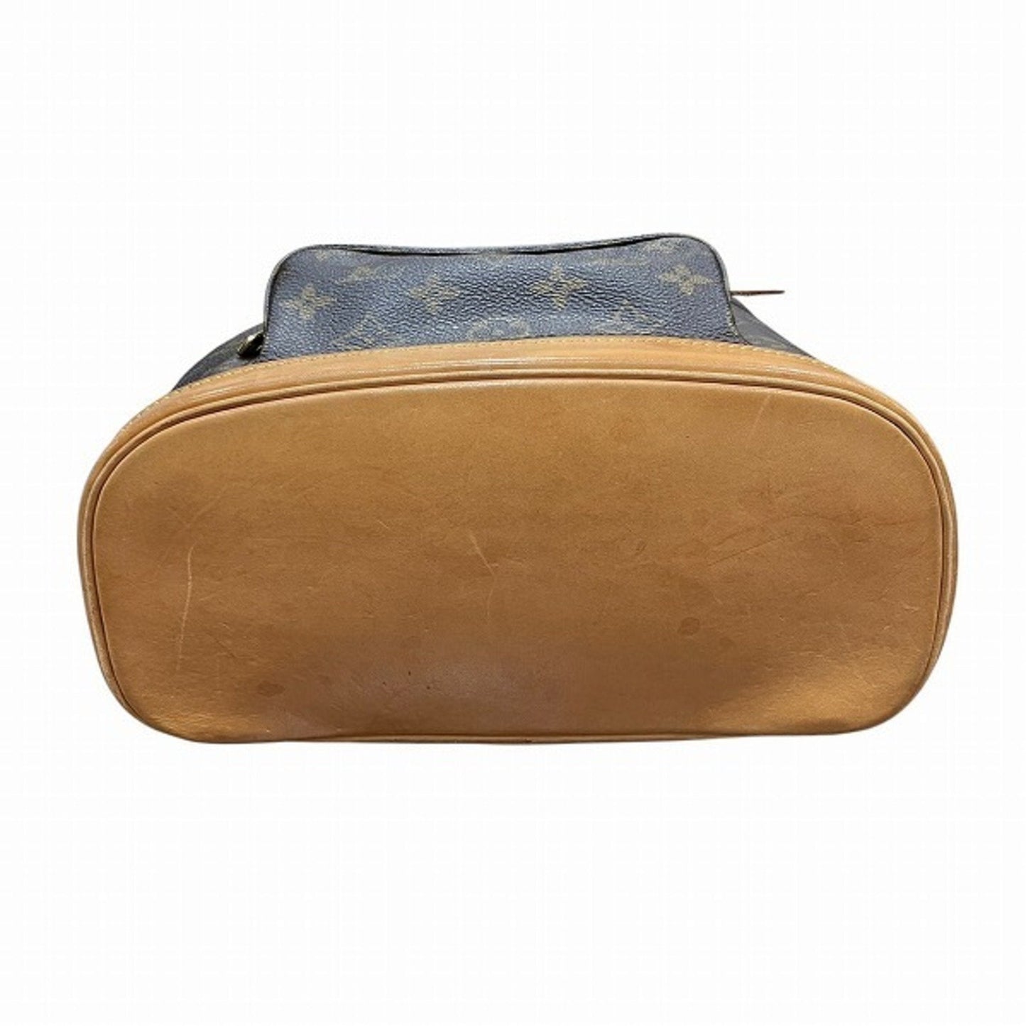 Canvas Montsouris Backpack with Leather Trim