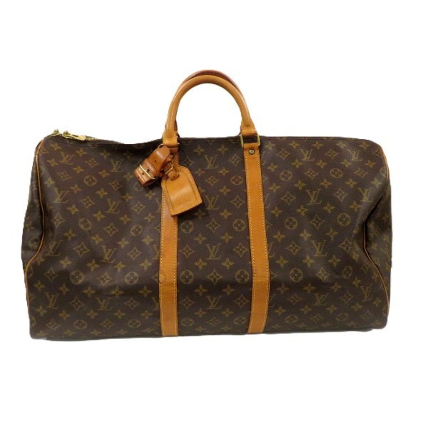 Canvas Keepall with Name Tag and Handle Holder