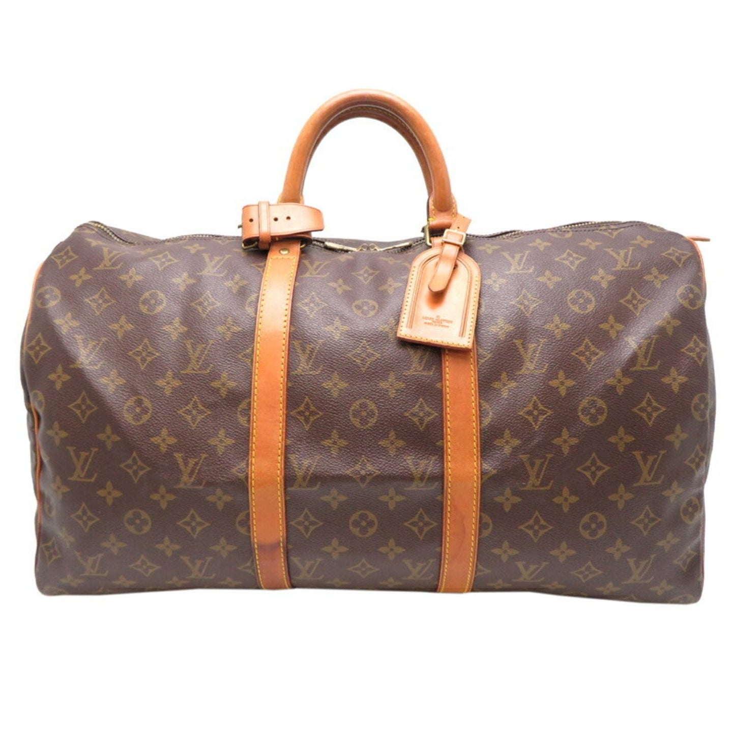 Canvas Keepall Bag with Name Tag and Handle Holder