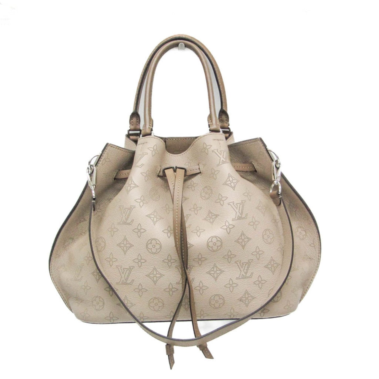 Elegant Leather Mahina Handbag with Timeless Detailing