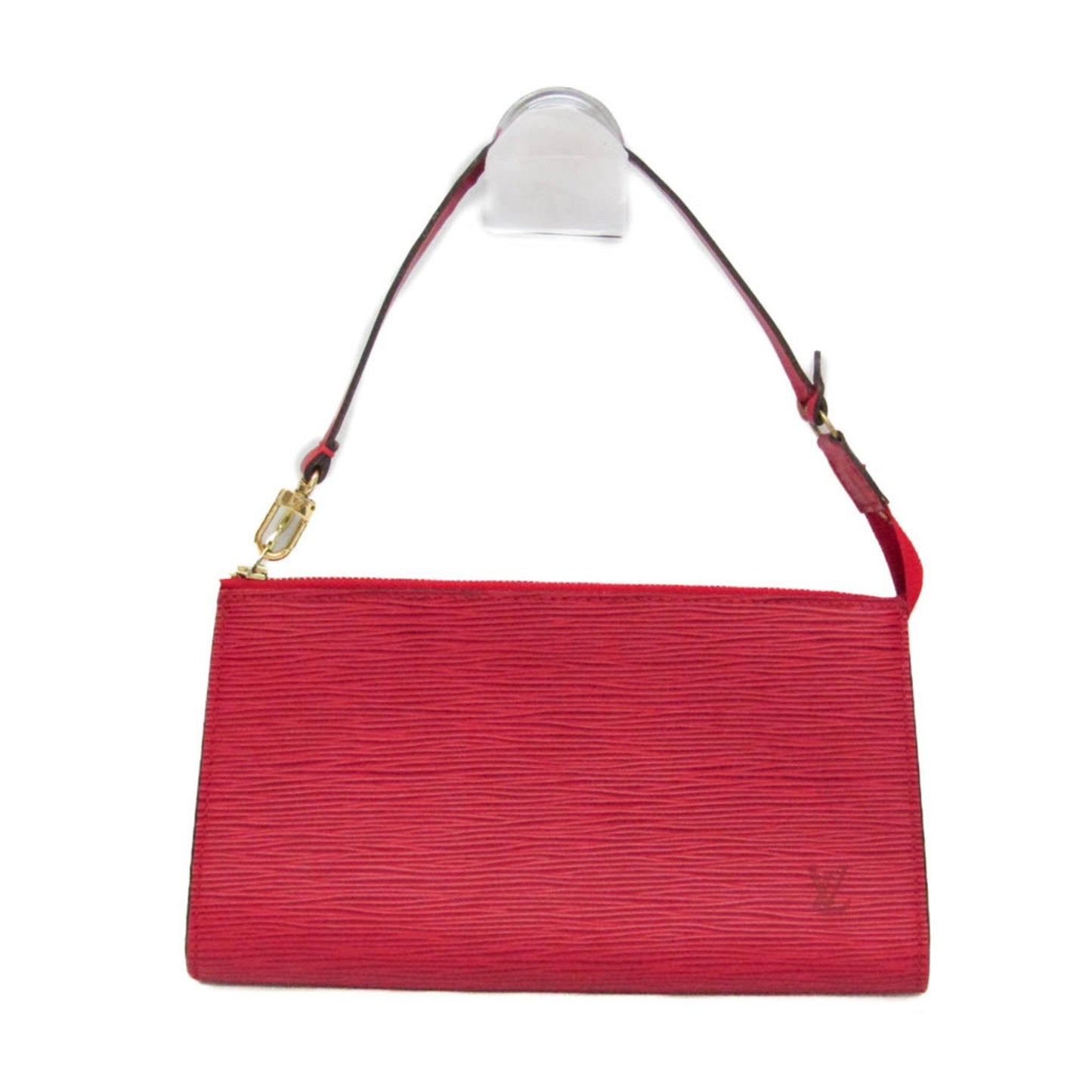 Luxurious Leather Pochette Accessoire with Slightly Worn Condition