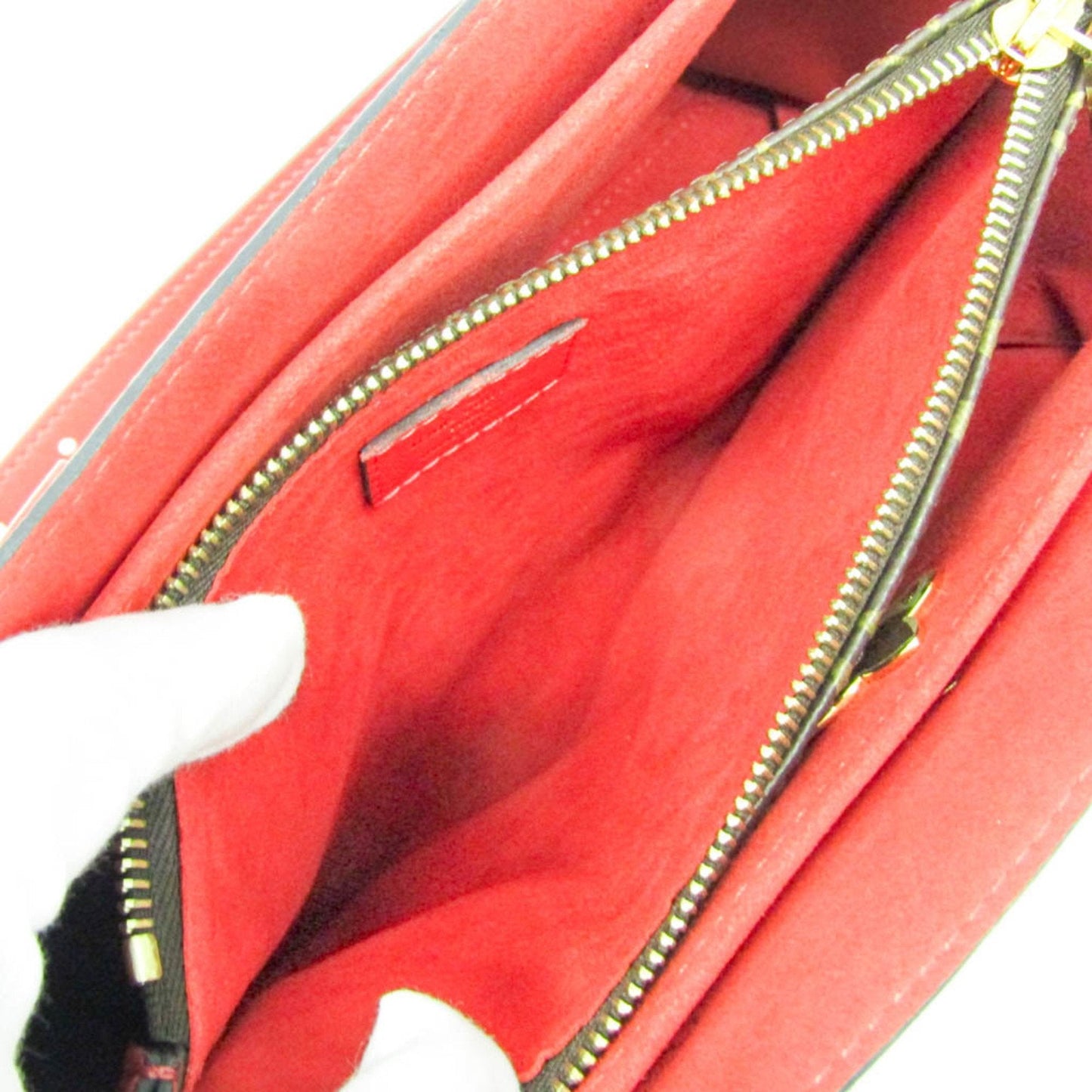 Canvas Flower Bag with Metal Fittings and Slight Scratches