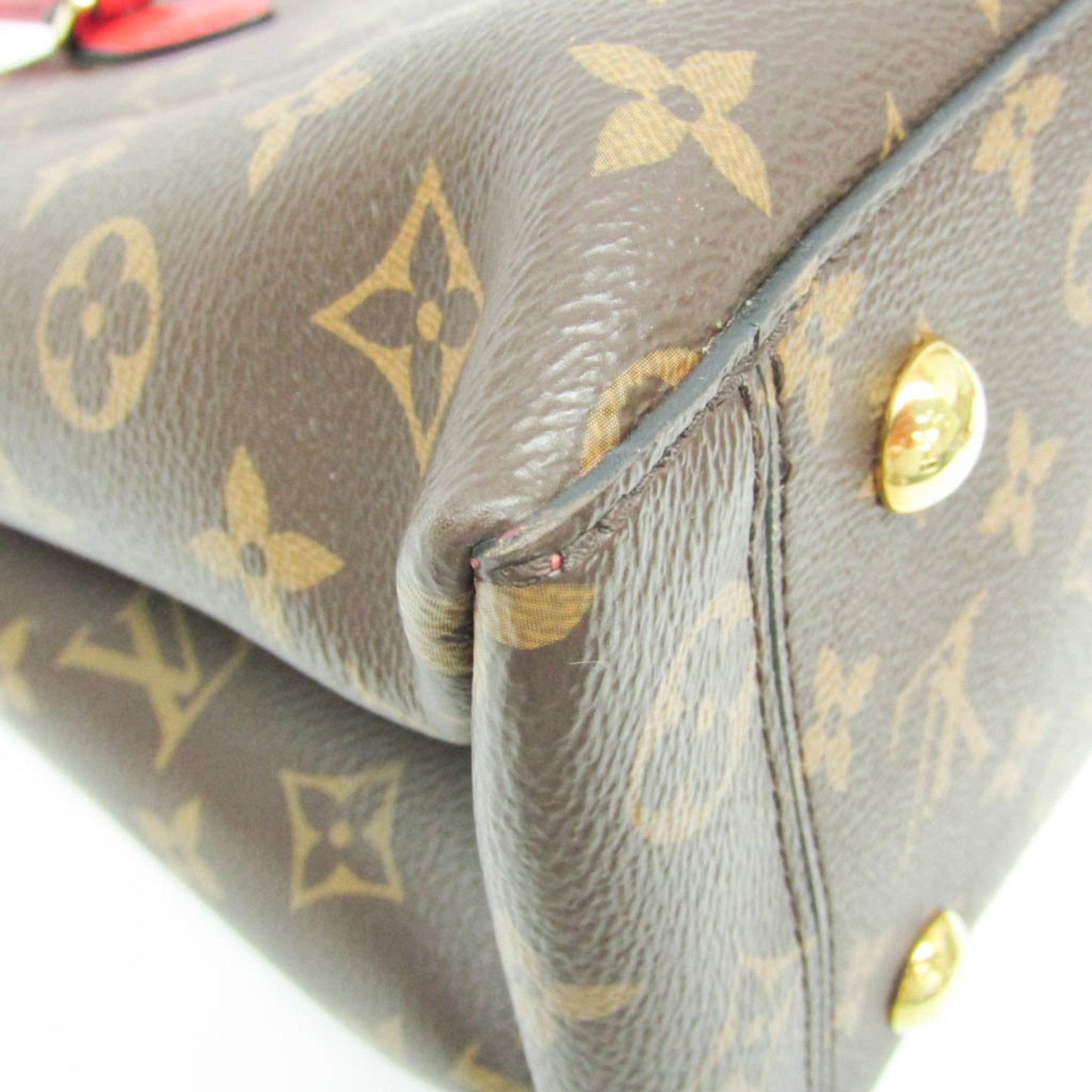 Canvas Flower Bag with Metal Fittings and Slight Scratches