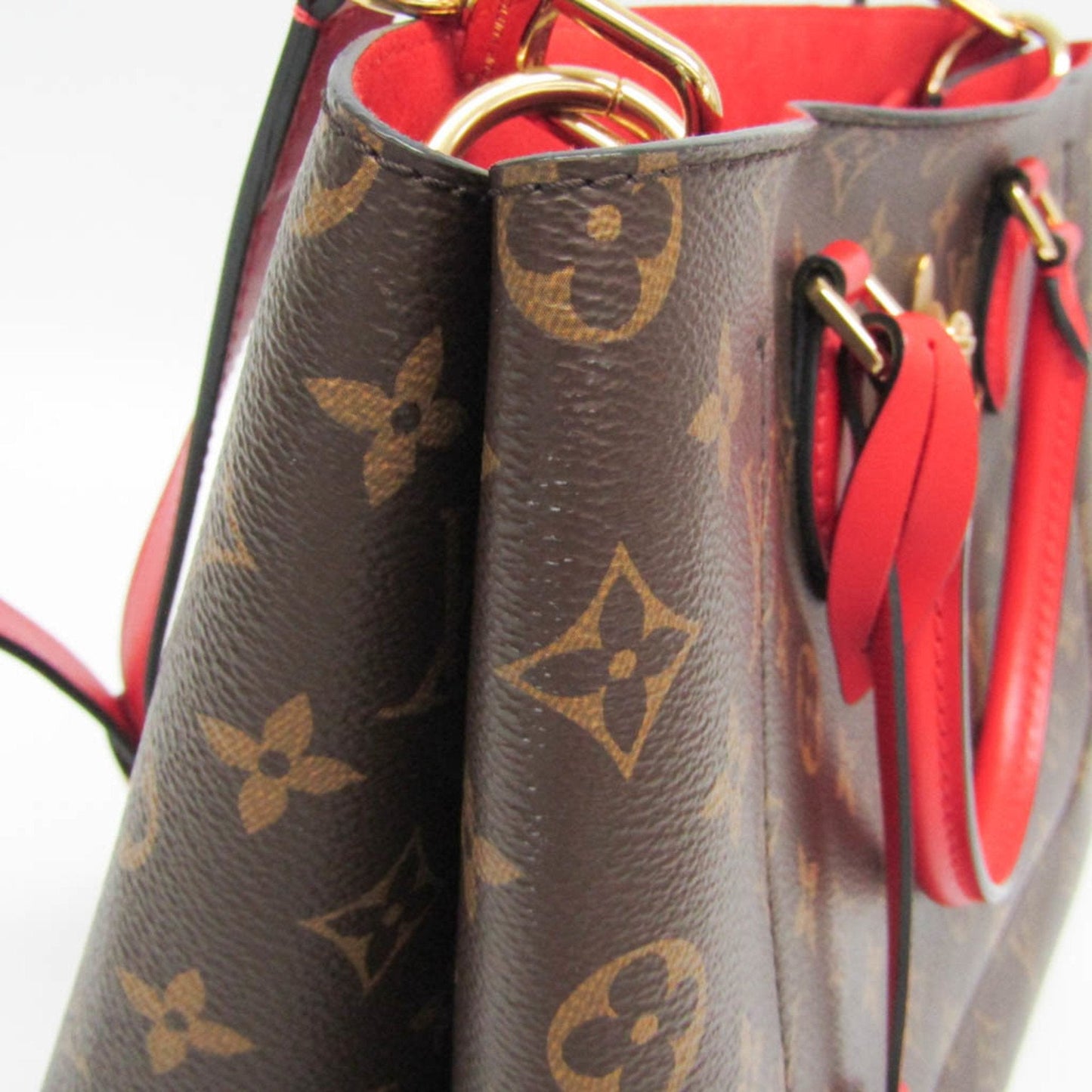 Canvas Flower Bag with Metal Fittings and Slight Scratches