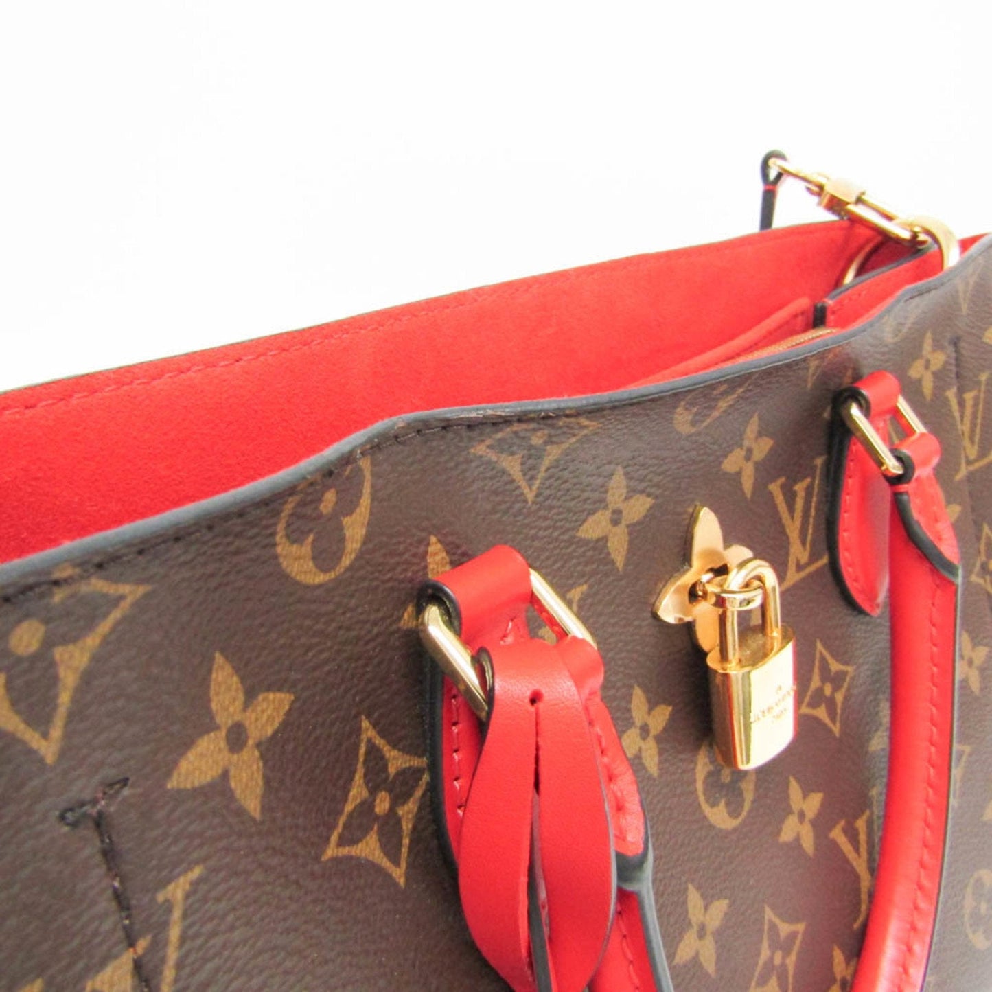 Canvas Flower Bag with Metal Fittings and Slight Scratches