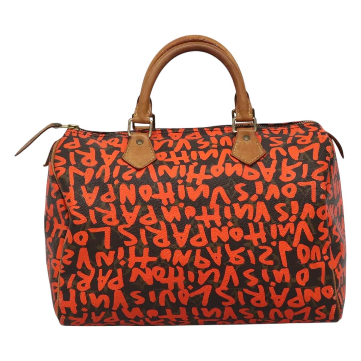 Speedy 30 Canvas Handbag in Good Condition