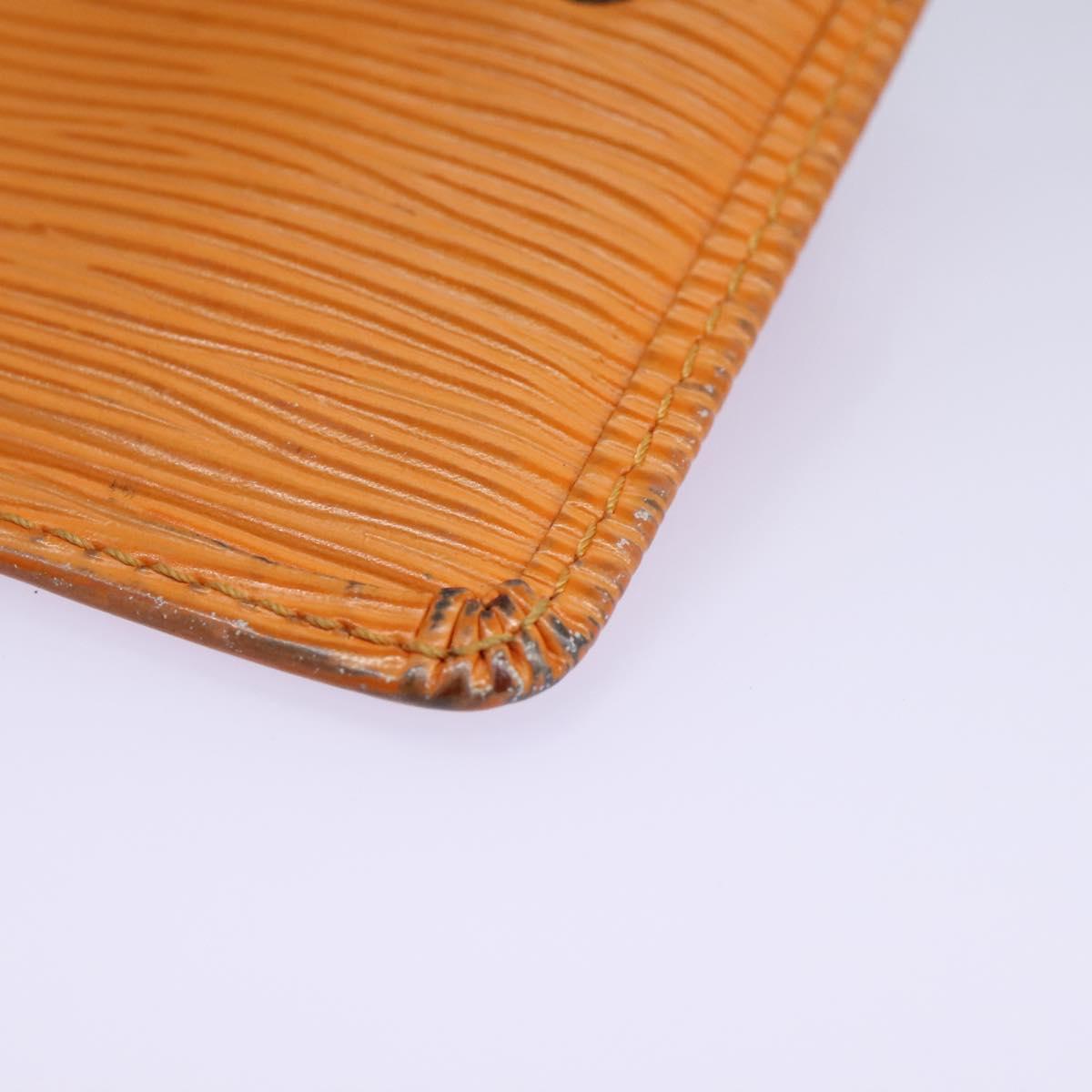 Leather Pochette Cles with Stain and Scratches