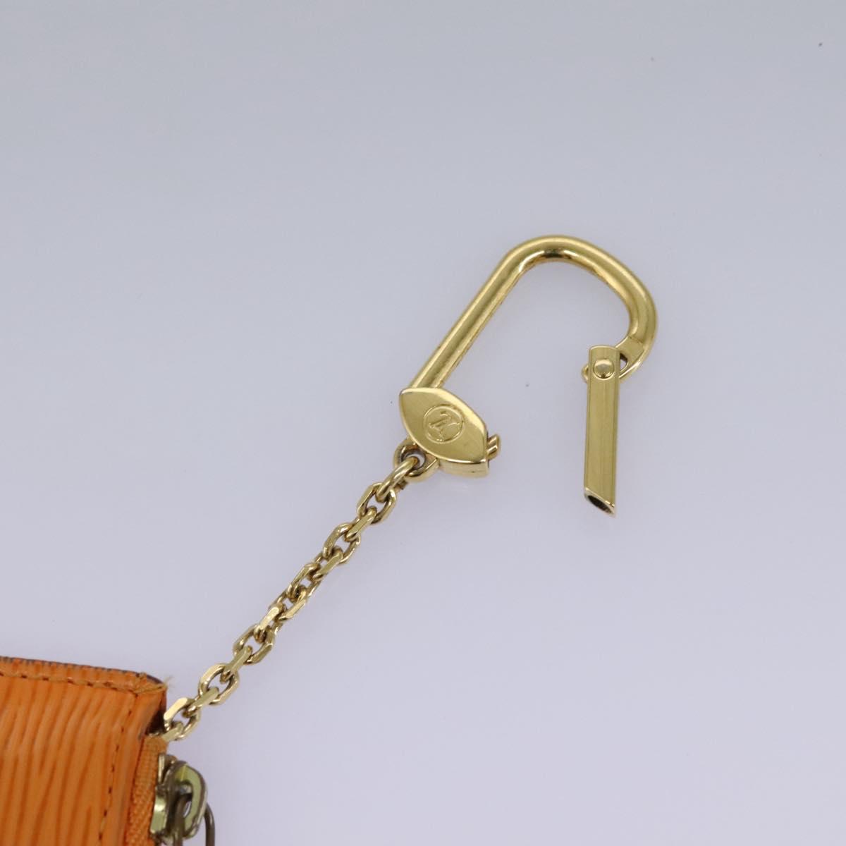 Leather Pochette Cles with Stain and Scratches