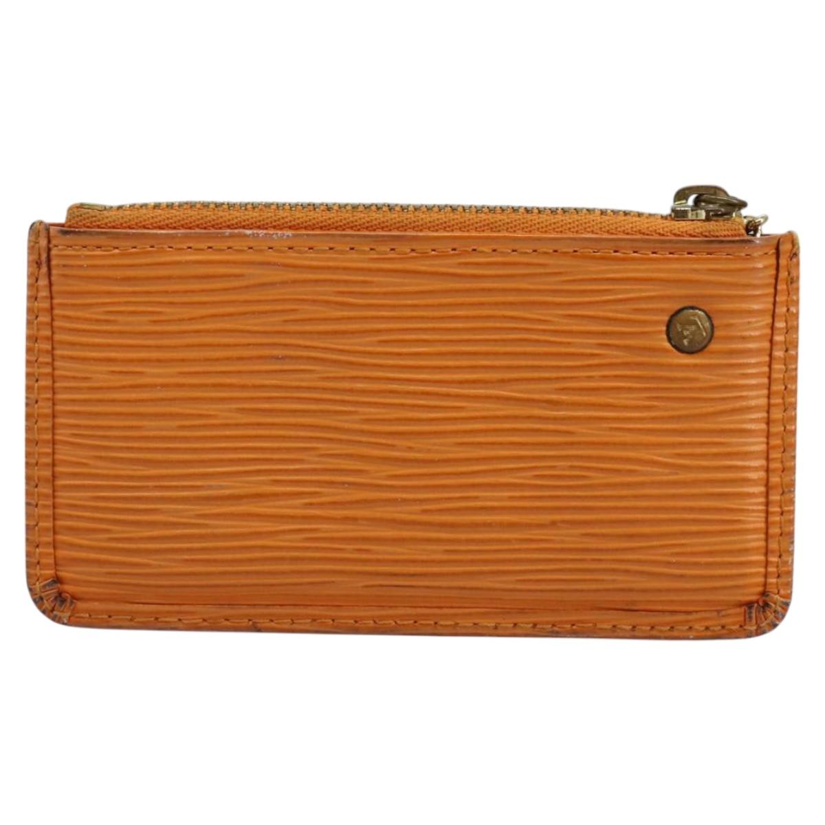 Leather Pochette Cles with Stain and Scratches