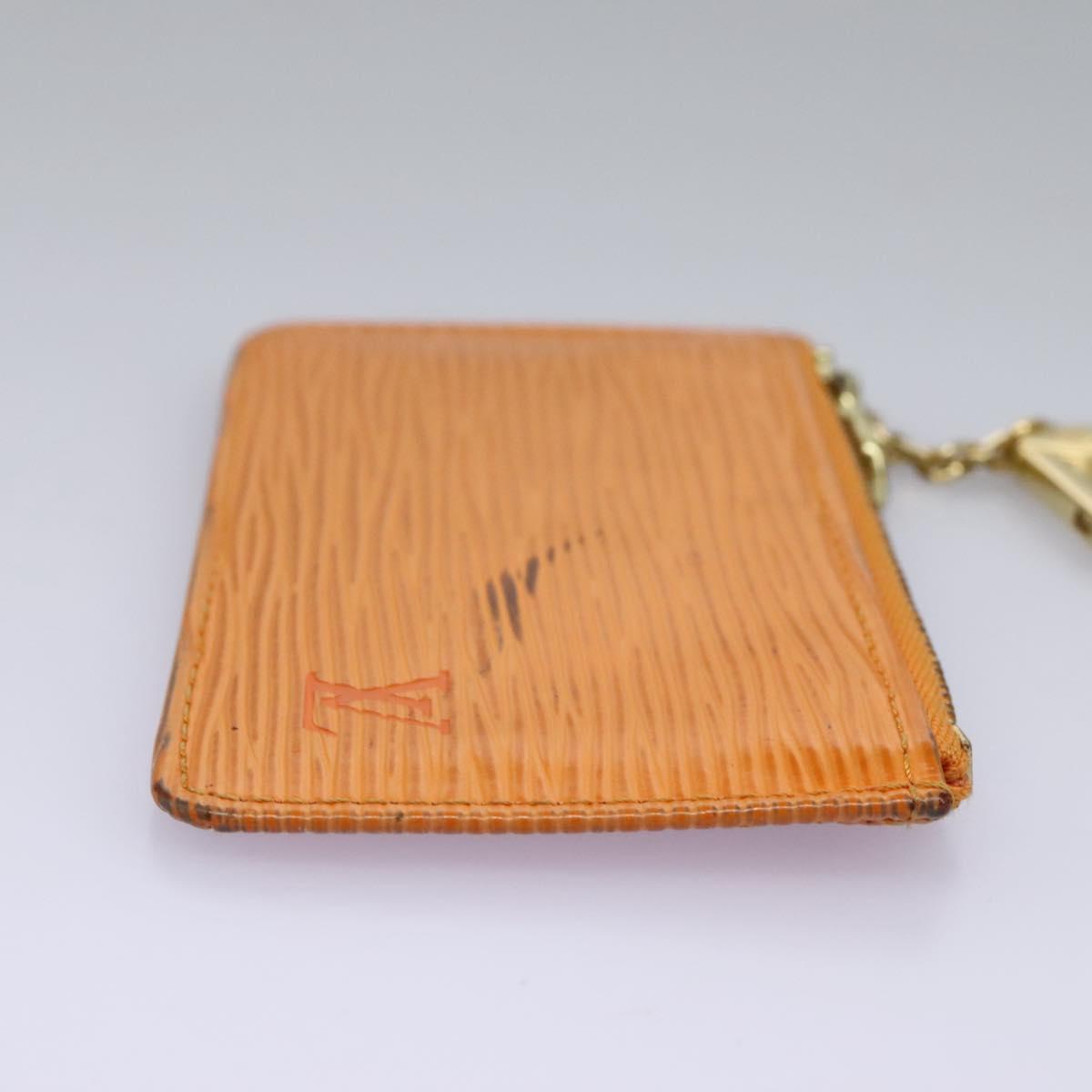 Leather Pochette Cles with Stain and Scratches