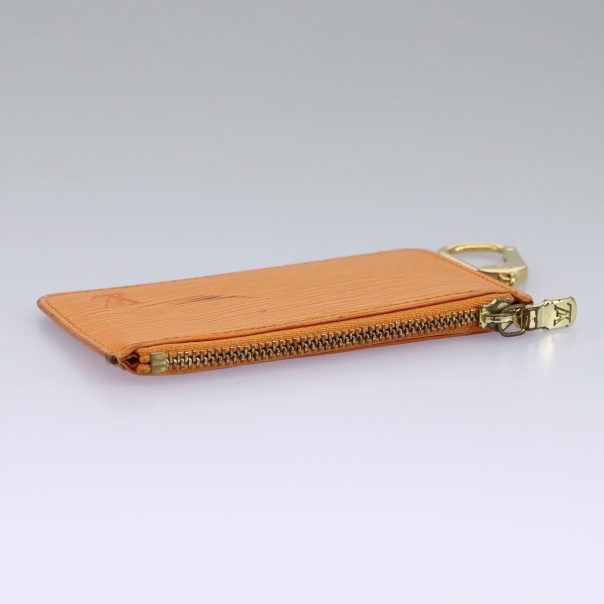 Leather Pochette Cles with Stain and Scratches