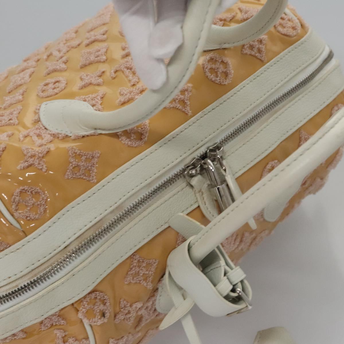 Patent Leather Speedy Round Handbag with Padlock and Key Set