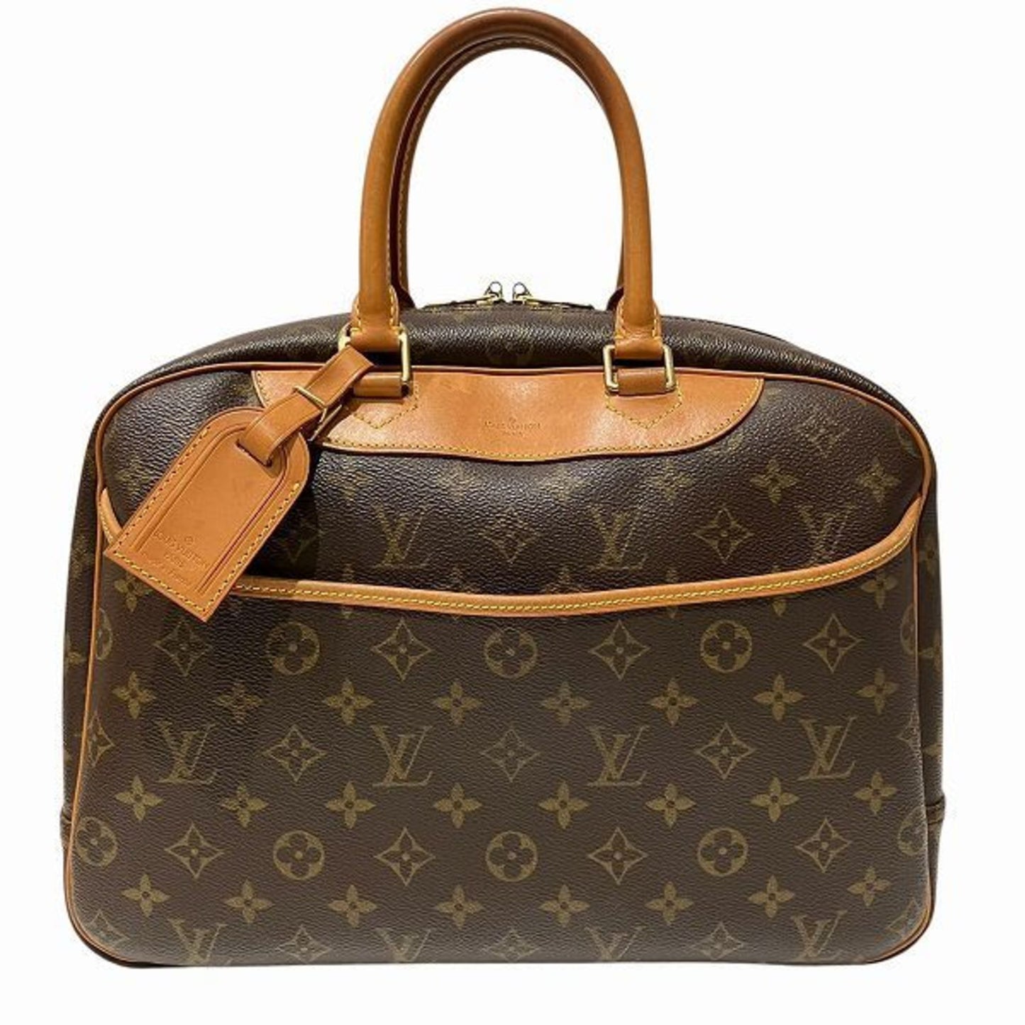 Canvas Deauville Bag with Name Tag and Sun Damage Handle