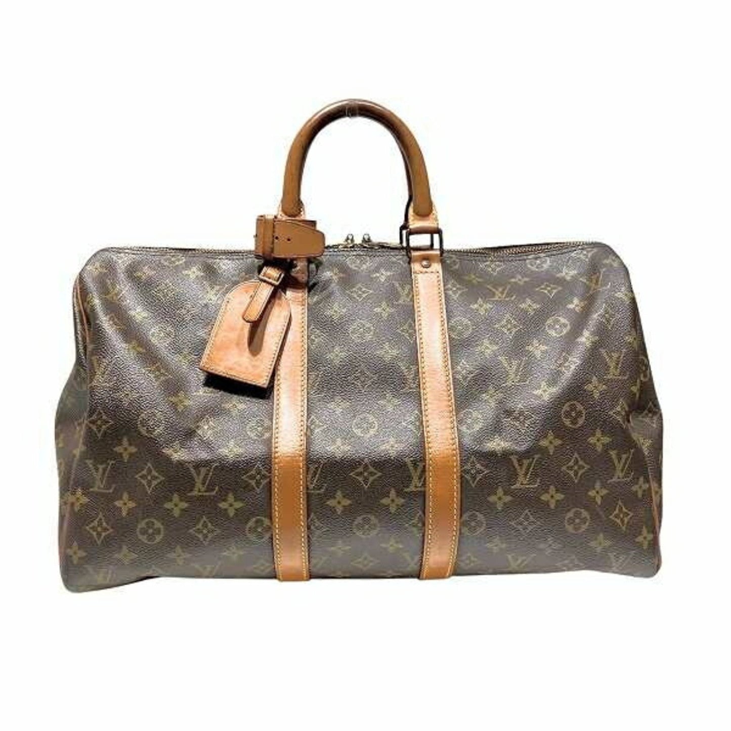 Luxury Canvas Travel Bag with Name Tag and Handle Holder