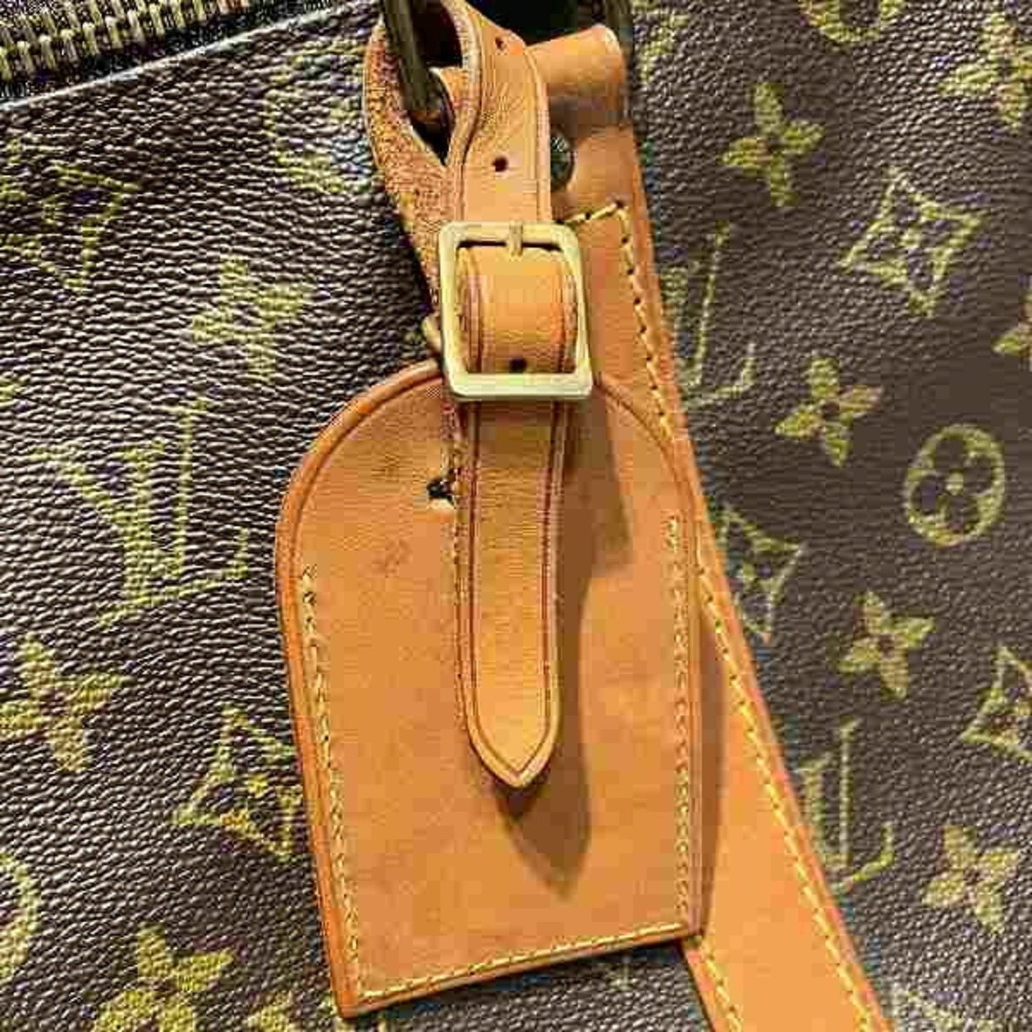 Luxury Canvas Travel Bag with Name Tag and Handle Holder
