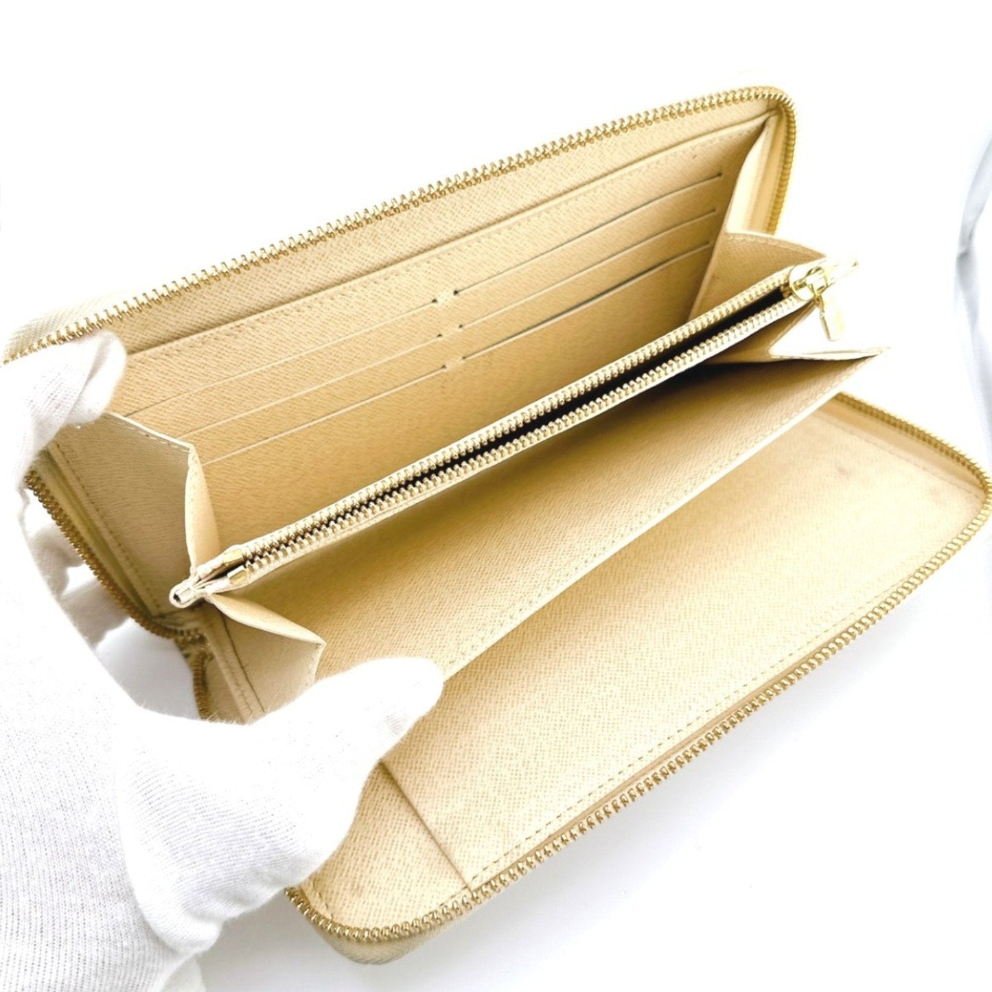 Luxury Canvas Zippy Wallet with Slightly Rubbed Corners