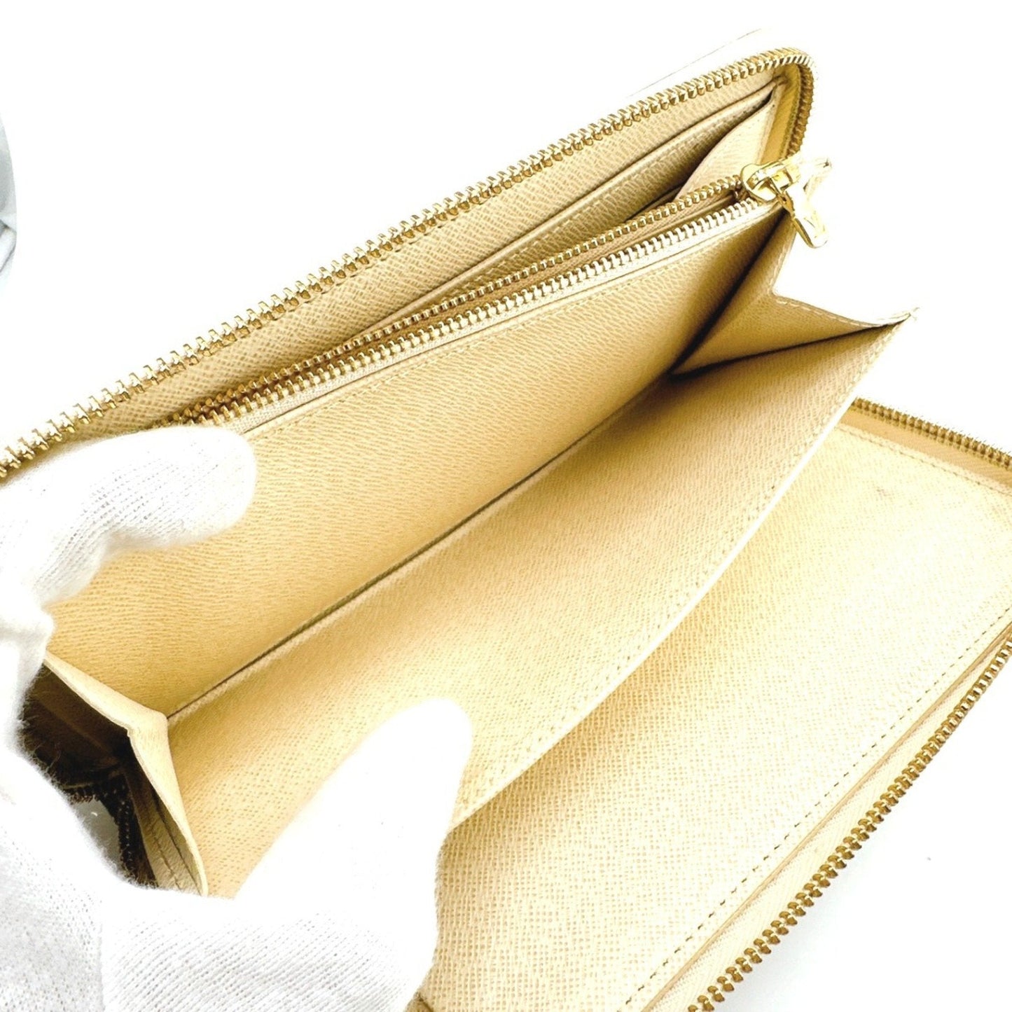 Luxury Canvas Zippy Wallet with Slightly Rubbed Corners
