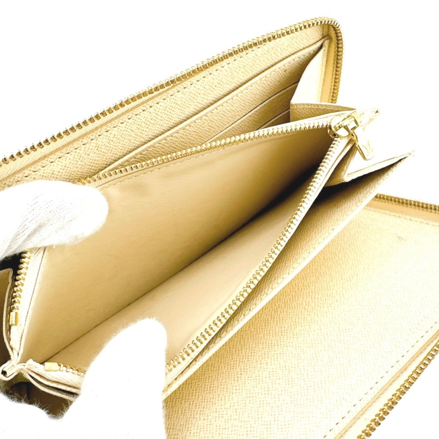 Luxury Canvas Zippy Wallet with Slightly Rubbed Corners