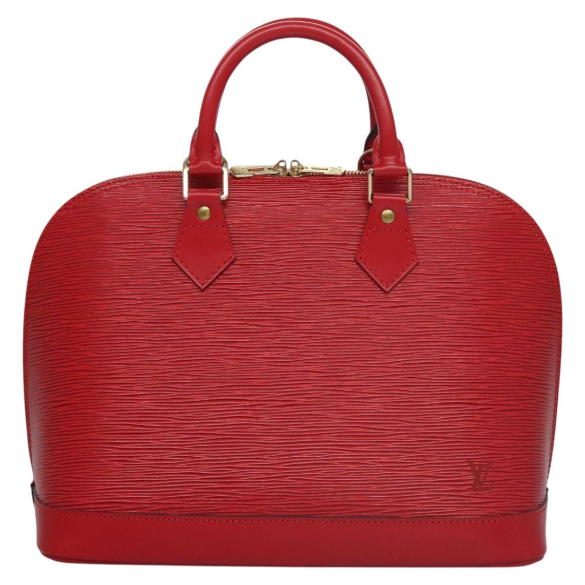 Elegant Leather Alma Handbag with Dust Bag Included