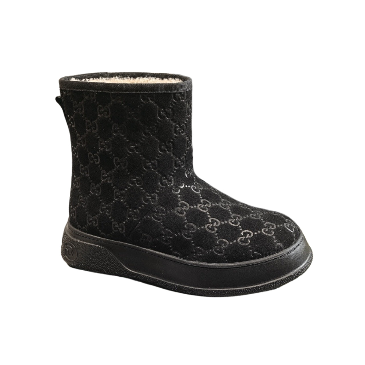 GG WOMEN担 BOOT GG SUDE CANVAS BLACK