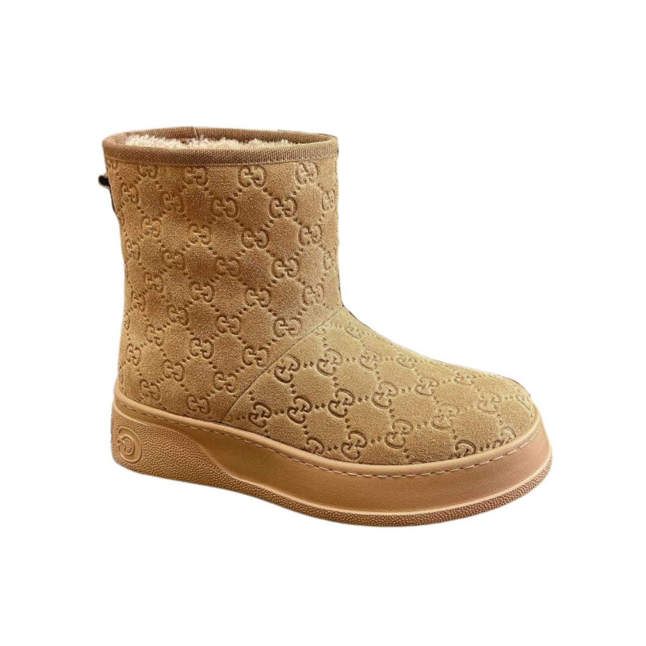 GG WOMEN担 BOOT GG SUEDE CANVAS BROWN