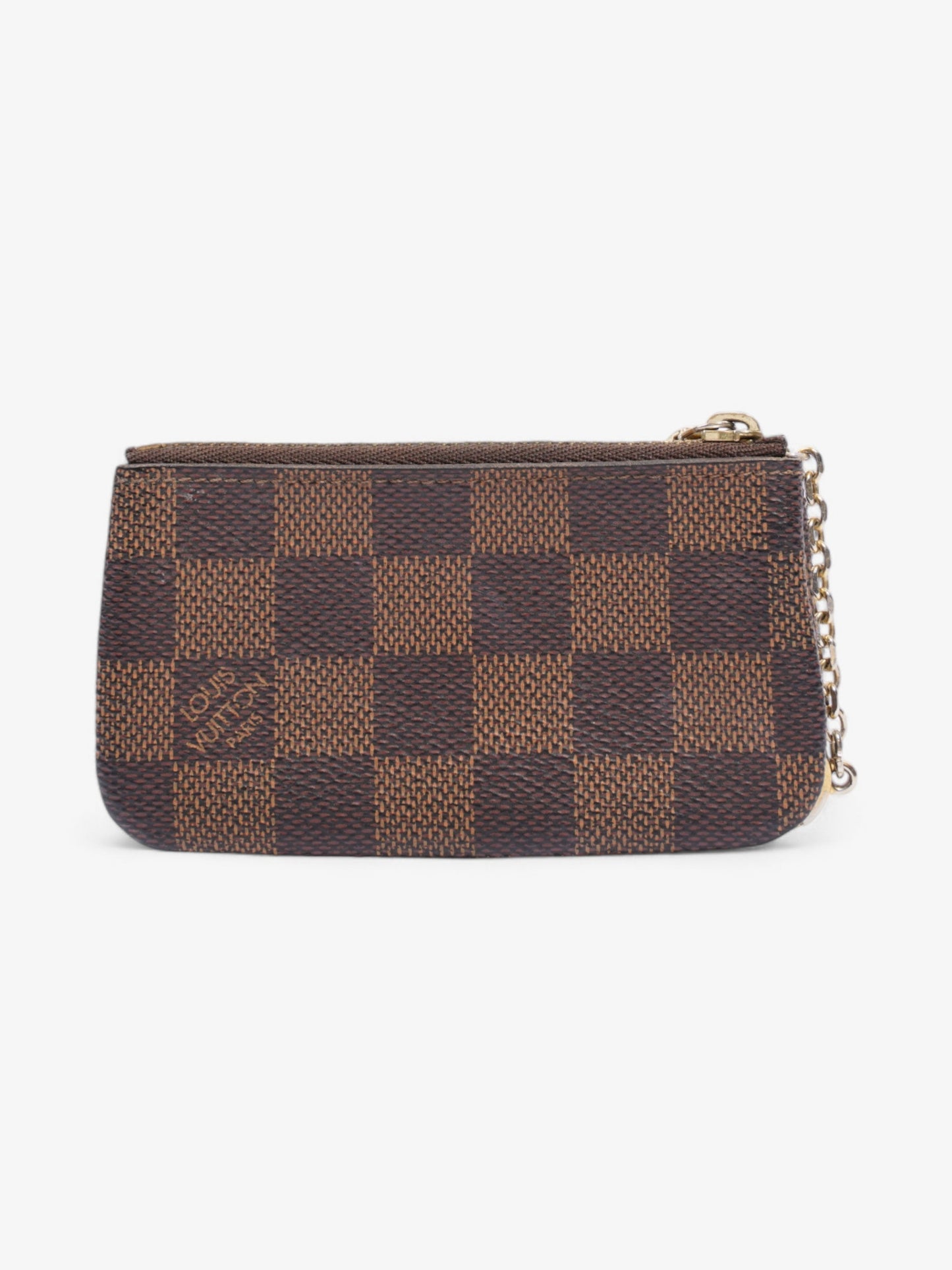 Louis Vuitton Pochette Cles Coin Purse Damier Ebene Coated Canvas
