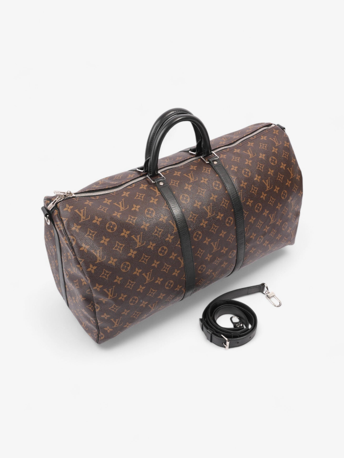 Louis Vuitton Keepall Bandouliere Monogram / Black Coated Canvas 55